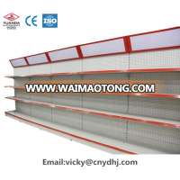 Supermarket corner shelf with lighting box