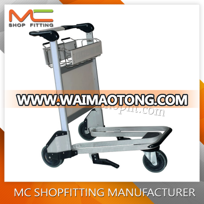 3 wheels Aluminum Alloy Airport luggage trolley, airport cart