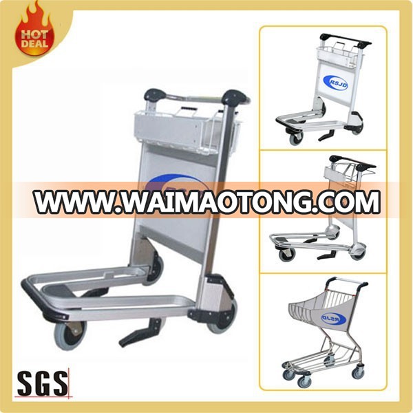 Hand brake airport baggage luggage trolley with brake