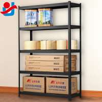 light duty 4 layers slotted angle  rivet steel rack with melamine board  shelving