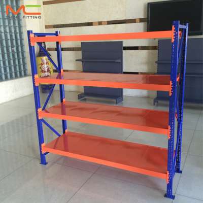 Adjustable warehouse nuts and bolt shelving