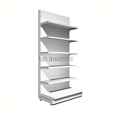 Tego Plain Metal Gondola Supermarket Shelf , gondola supermarket steel shelf