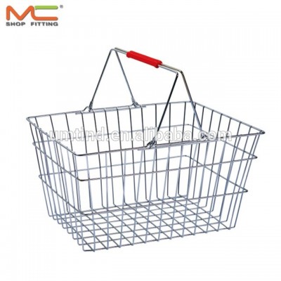 Manufacturer handy supermarket shopping metal steel basket