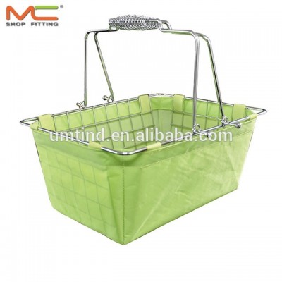 Manufacturer 8L mini handy supermarket metal steel basket