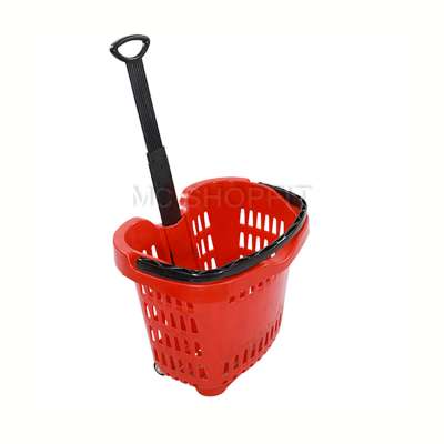 55L supermarket use new pp plastic shopping baskets grocery basket